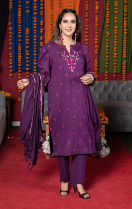 Gloxinia 3 PCs Embroidered
